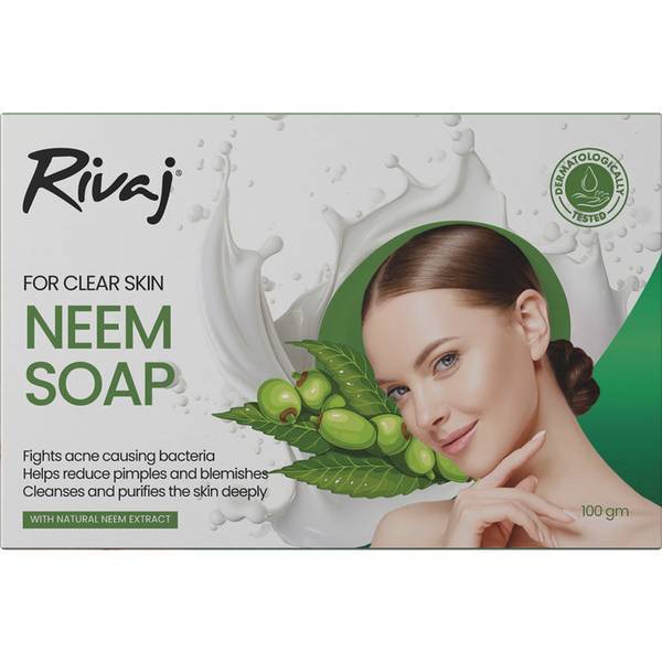 Rivaj Neem Soap 100g - Natural Antiseptic & Purifying Skincare