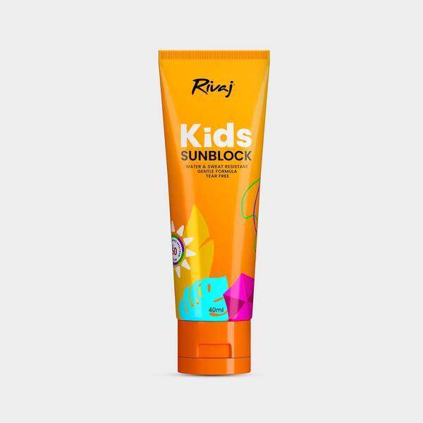 Rivaj Kids Sunblock SPF50 100ml - High Protection for Sensitive Skin