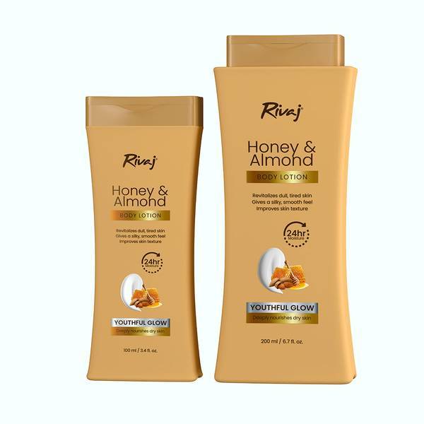 Rivaj UK Honey & Almond Lotion 100ml - Moisturizing Body Lotion