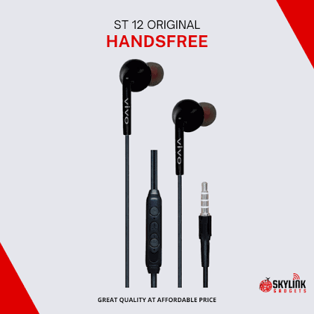 ST 12 Handsfree In-Ear Wired Earphones with Mic - High Bass Sound