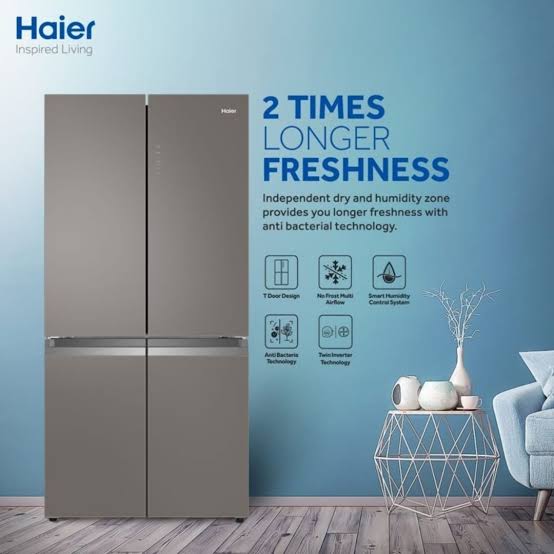 Haier HRF-678 TGG Side by Side Refrigerator - Digital Inverter Glass Door