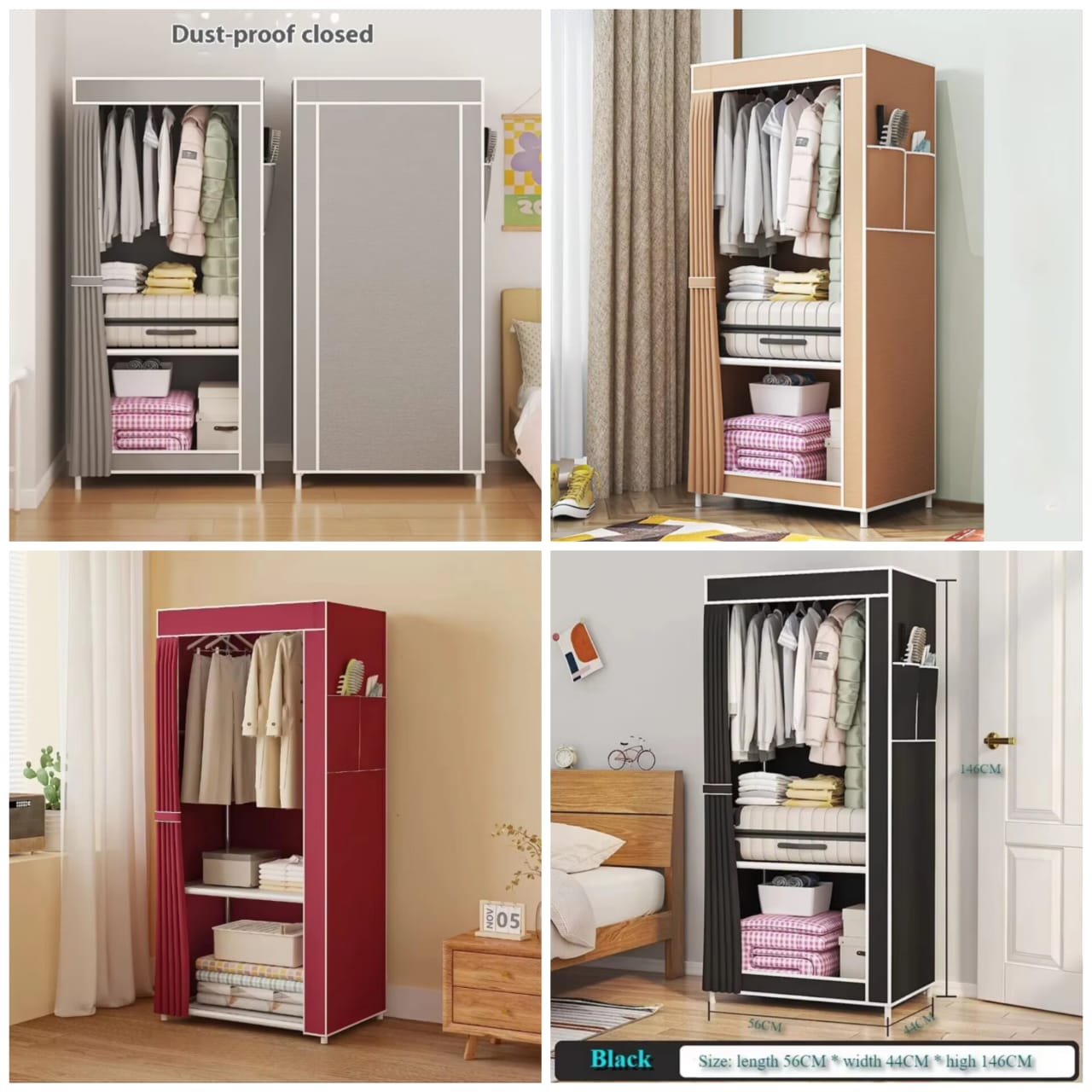 Multifunctional Dustproof Cloth Wardrobe - Portable Fabric Closet Organizer