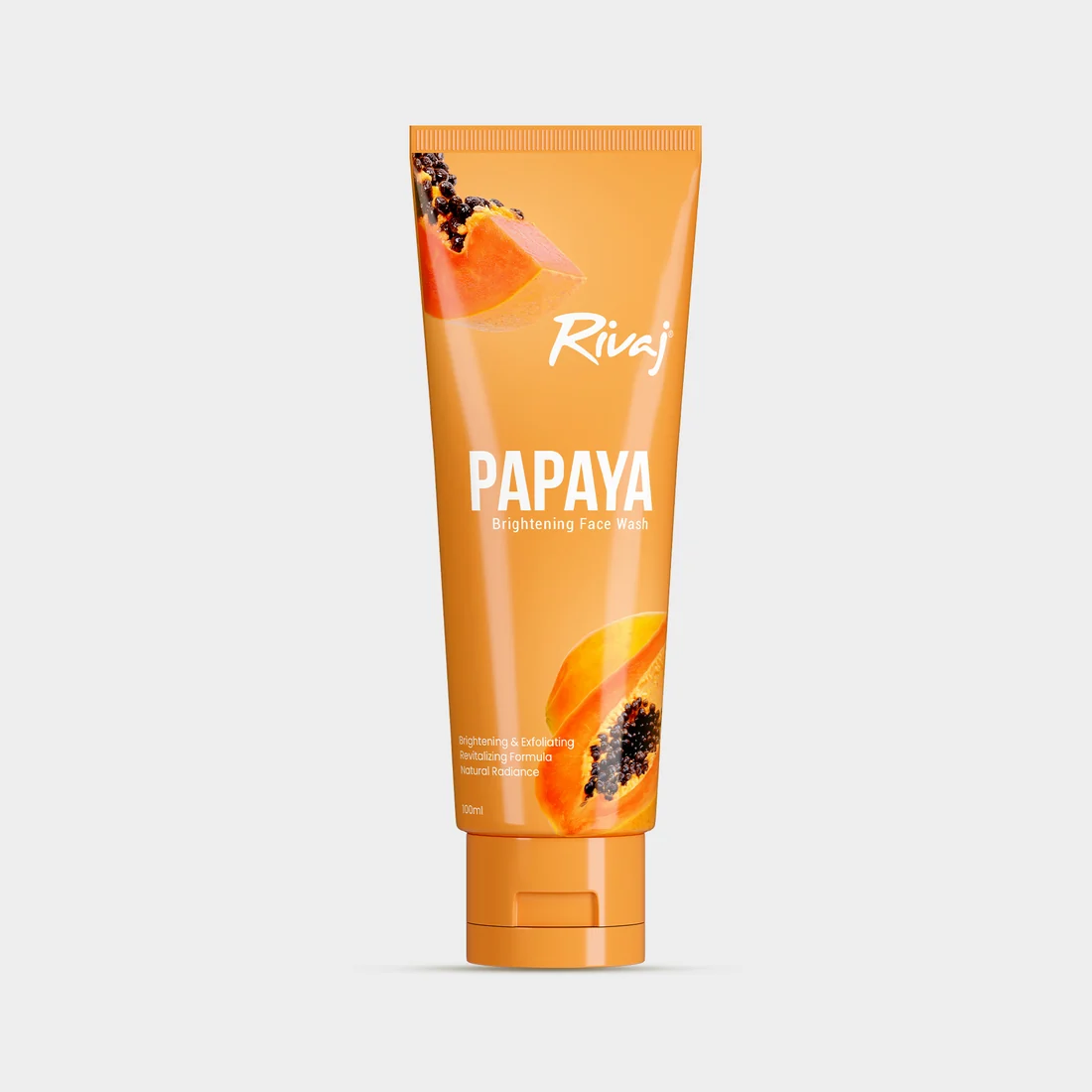 Rivaj Papaya Brightening Face Wash 100ml - Skin Glow Cleanser