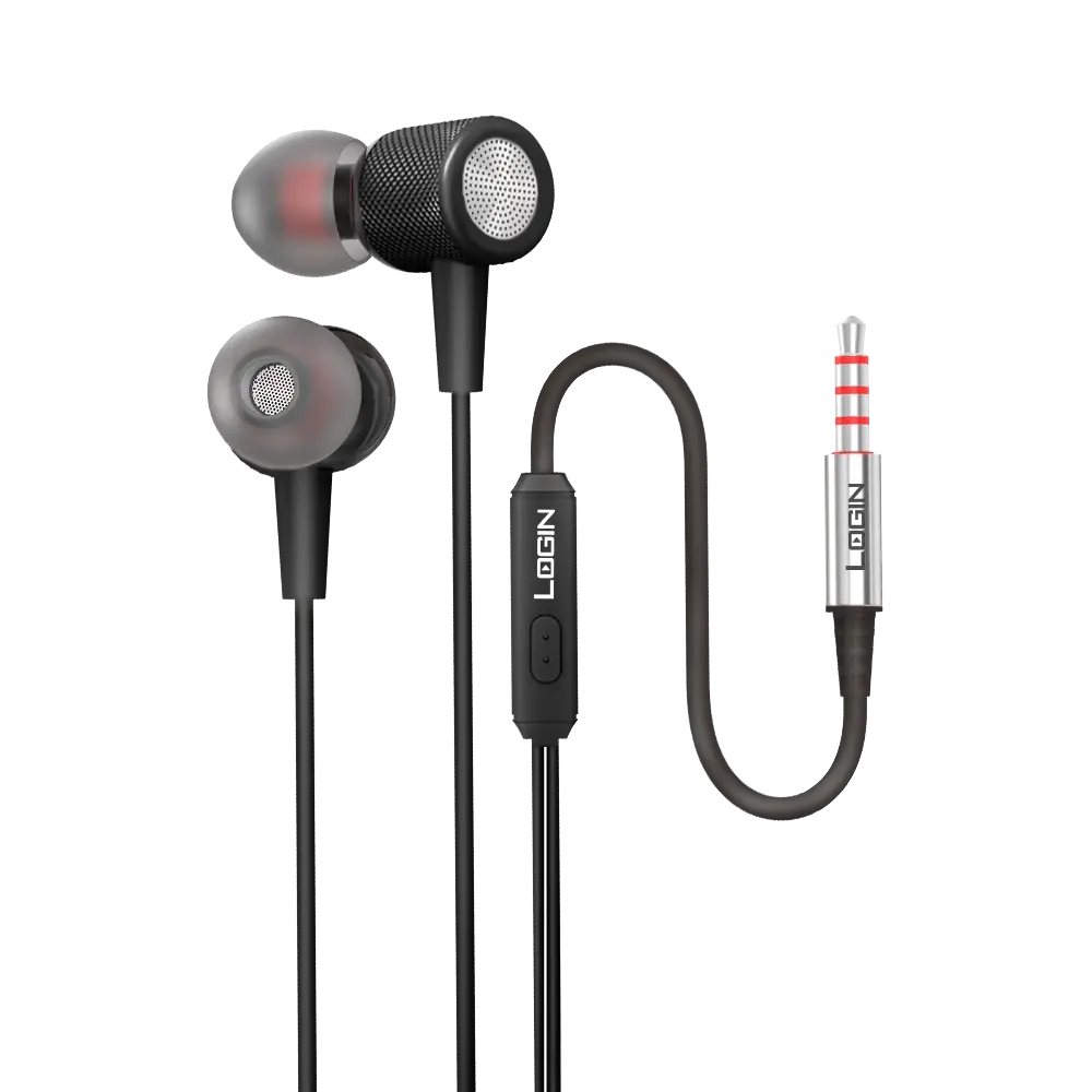Login L-302 Handsfree Earphones with Mic - High-Quality Sound for Mobile