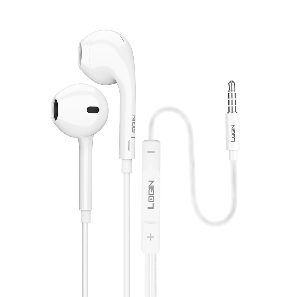 Login L-301 Wired In-Ear Earphones with Mic - 3.5mm Audio Jack Handsfree