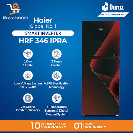 Haier HRF-346IPRA/IPGA Inverter Refrigerator - Best Price in Pakistan