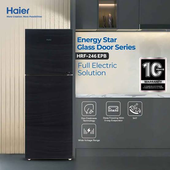 Haier Refrigerator HRF-246 EPB/EPR/EPCG - Top Mount, No Frost, Inverter Fridge Pakistan