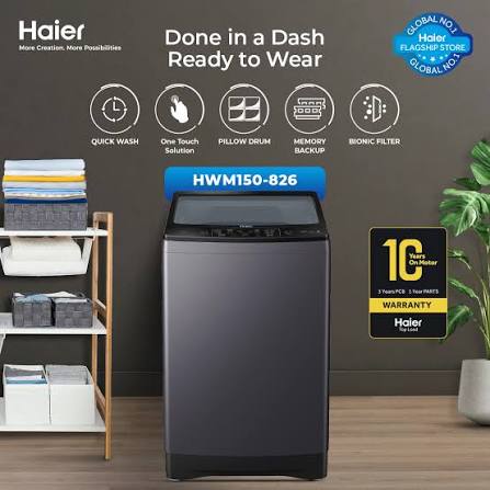 Haier HWM 150-826S6 Semi-Automatic Washing Machine - Dual Tub | Best Price Pakistan