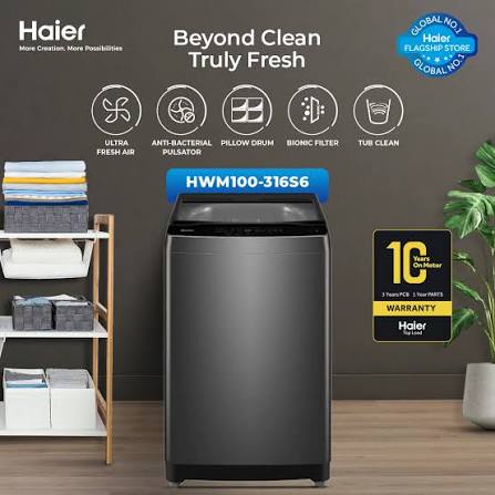 HWM 100-316S6 Automatic Top Load Washing Machine - 10kg Capacity
