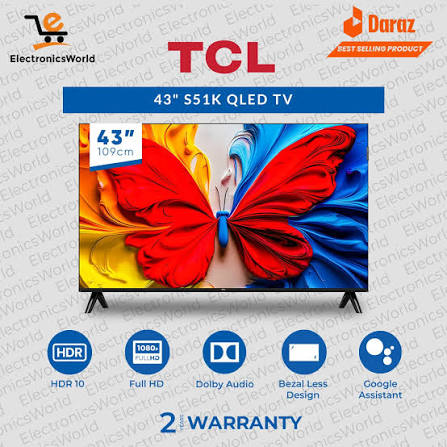TCL 43S51K 43-inch Full HD Smart LED Android TV - Best Price in Pakistan