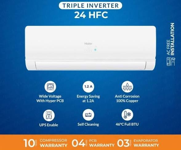 Haier HSU-24HFC 2 Ton Inverter AC - Heat & Cool - Energy Saving