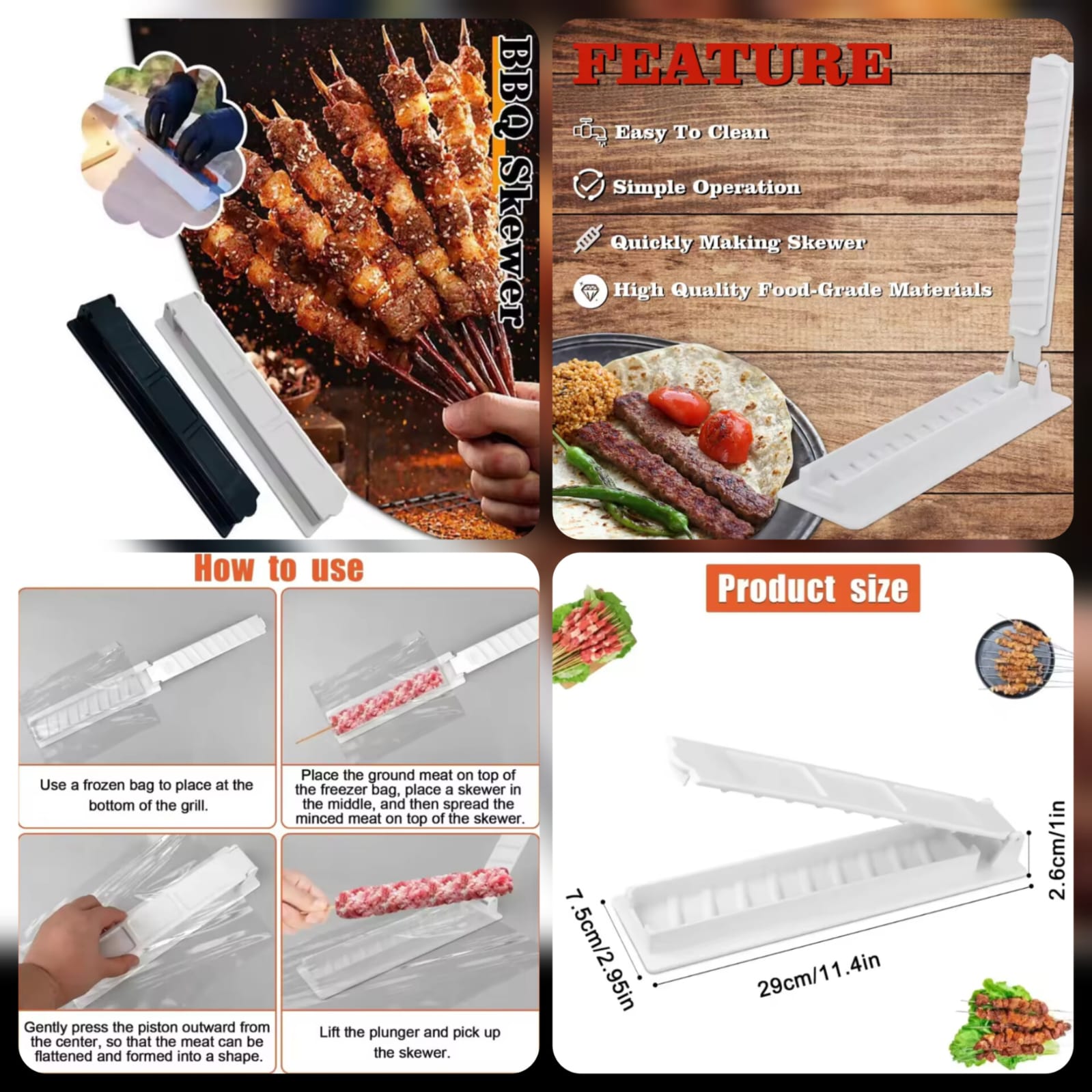 Reusable Manual Kabab Press Mould Maker for Easy Grilling | Pakistan