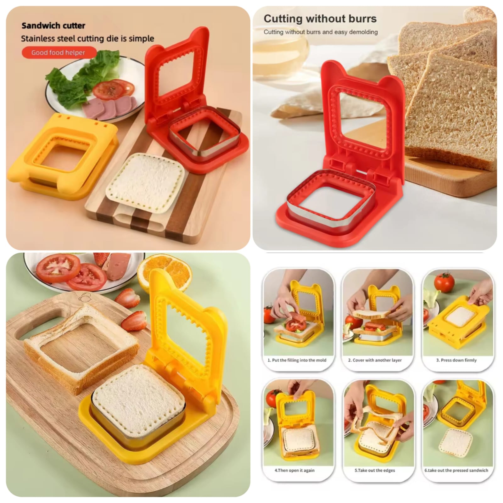 Square Sandwich Cutter & Sealer for Kids Lunch Boxes Pakistan