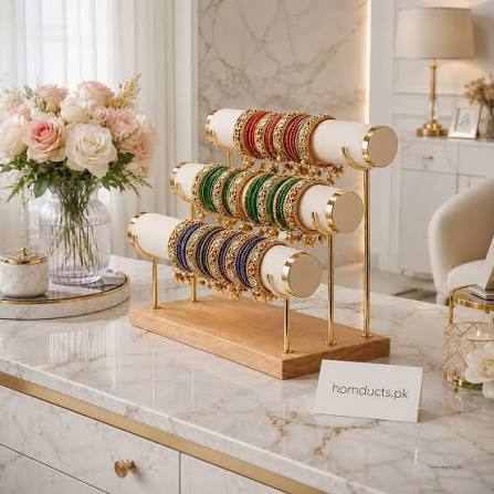 Premium 3 Tier Bangles Stand Holder - Acrylic Jewelry Organizer Display