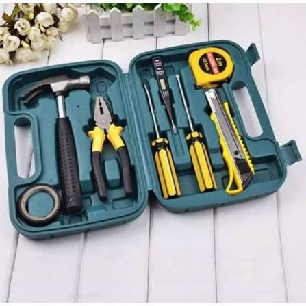 9 Pcs Household Tool Kit Set - Essential Hand Tools for Home & Office Use in Pakistan