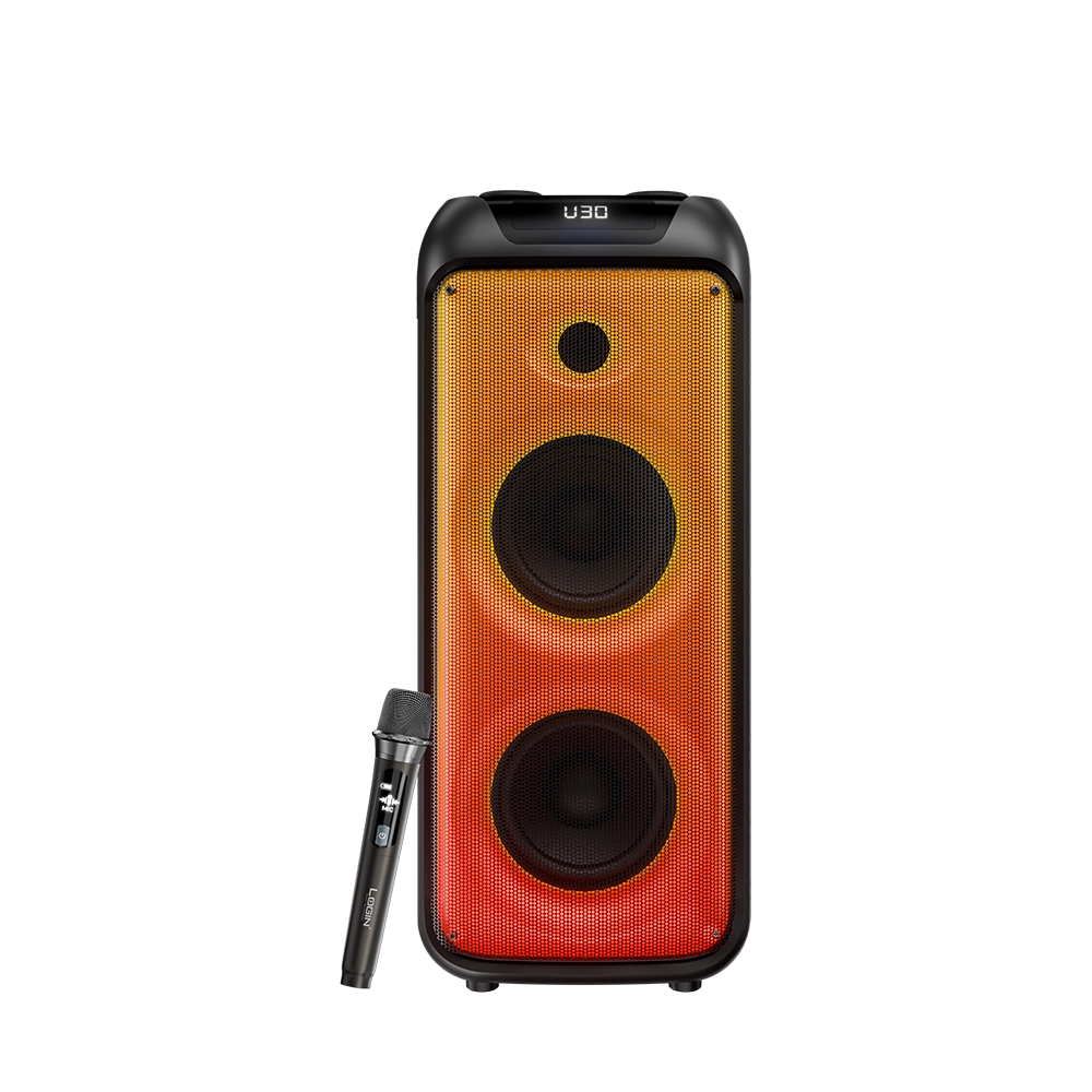 Login L-267 6.5-Inch Double Woofer Party Speaker with RGB Lights
