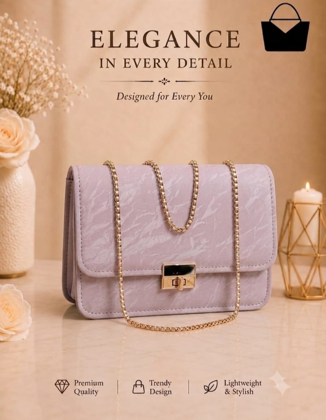 Elegant Chain Shoulder Bag for Women - Stylish & Versatile Handbag