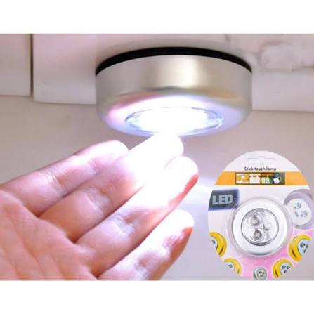 Wireless LED Tap Light - Battery Operated Push Light for Cabinets & Closets