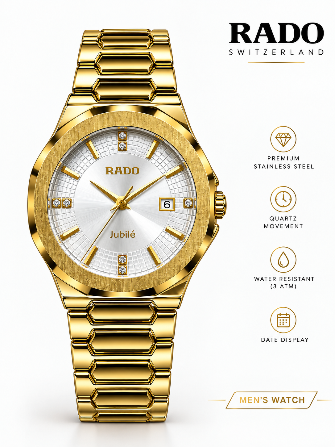 LUXURY WATCH RADO PAIR WATCH LUXURY LOOK IN NEW ATTRACTIVE COLOURS