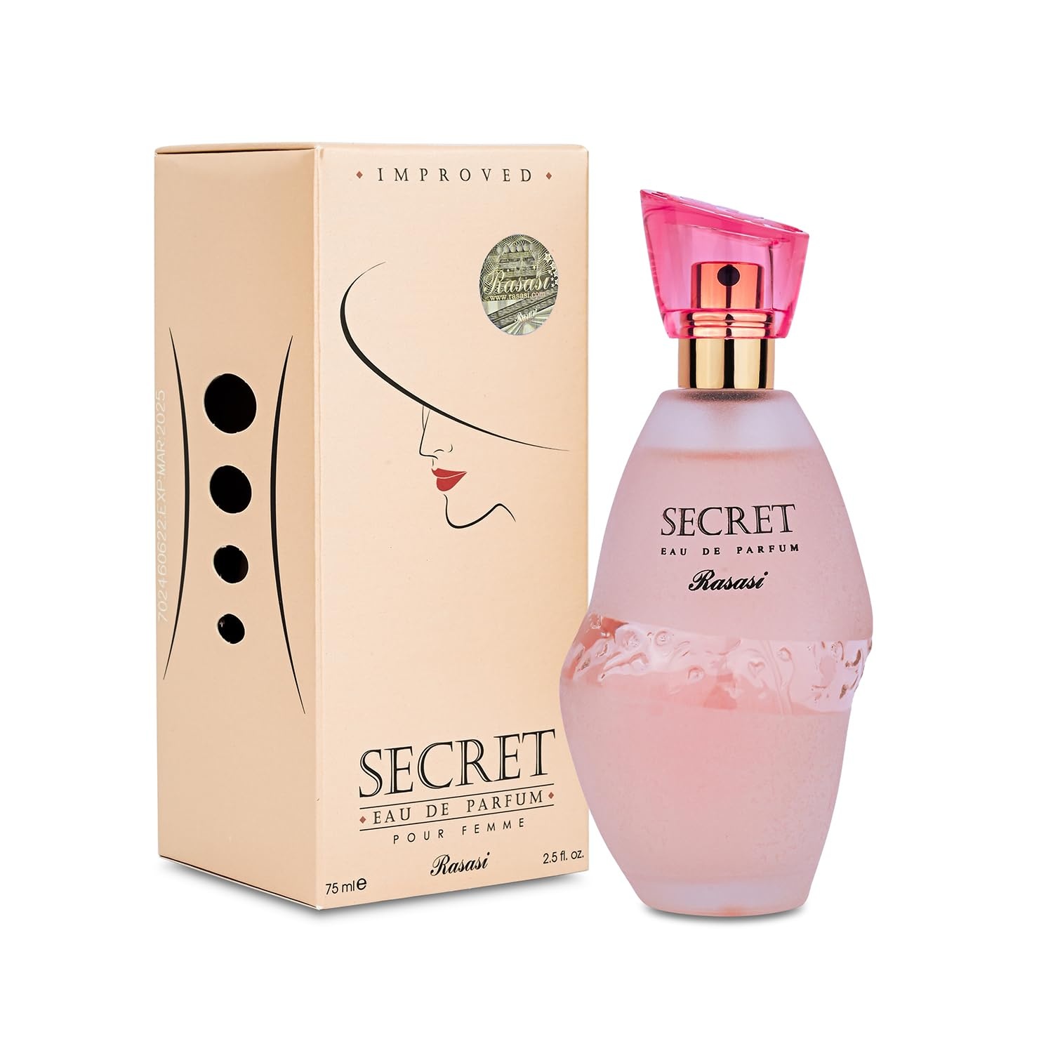 Secret Eau De Parfum by Rasasi - Feminine & Elegant Floral Fragrance 75ml woman's secret