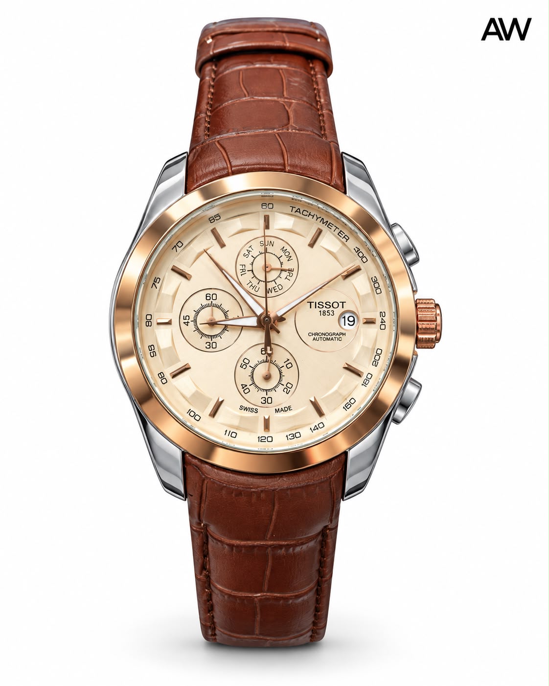 Tissot Chronograph Elegant Leather Watch for Men - Premium Swiss Timepiece Pakistan