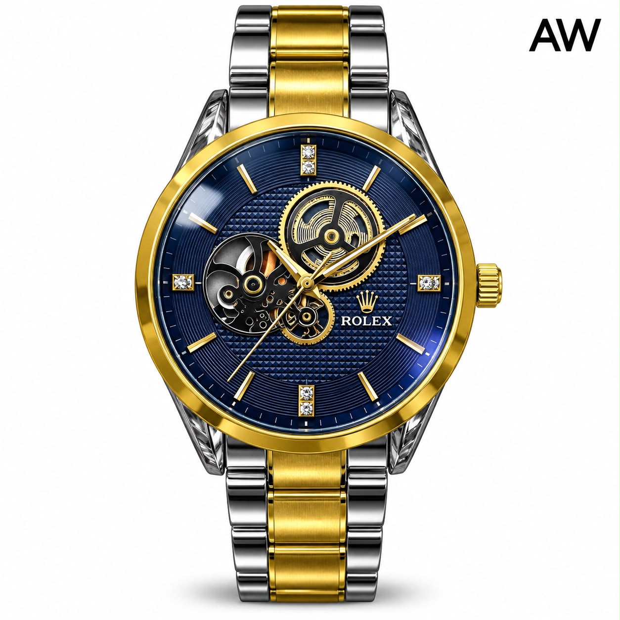 Luxury Rolex Style Push Lock Watch for Men - Premium Quality & Elegant Design in Pakistan