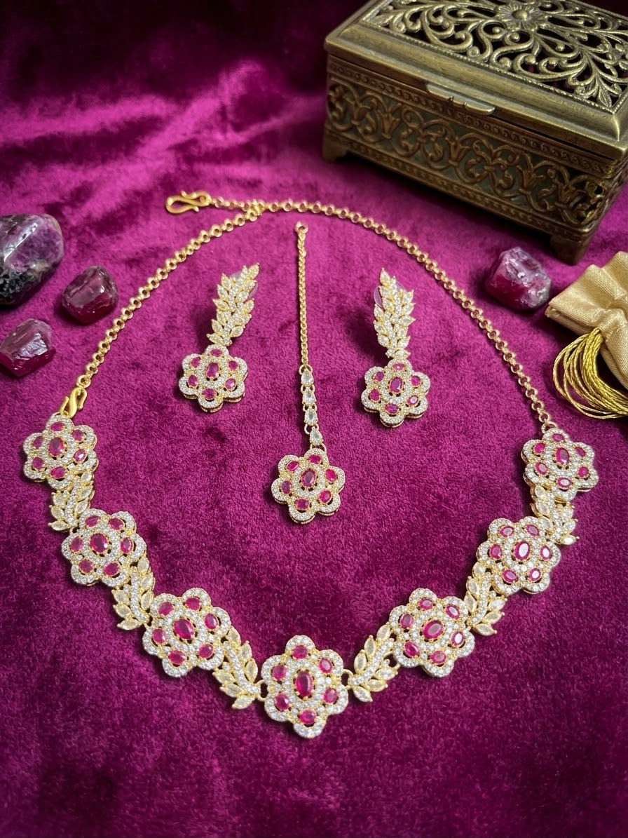Fk JEWELRY New Fashionable Premium Quality Zircon Set |full Packet|