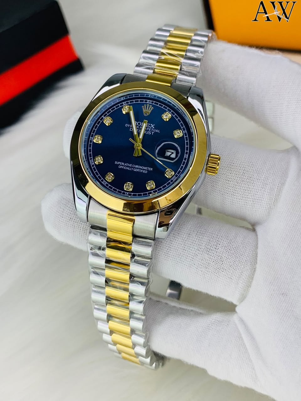Rolex Date Just Semi-Automatic Luxury Watch for Gents - New Offer Pakistan blue dial